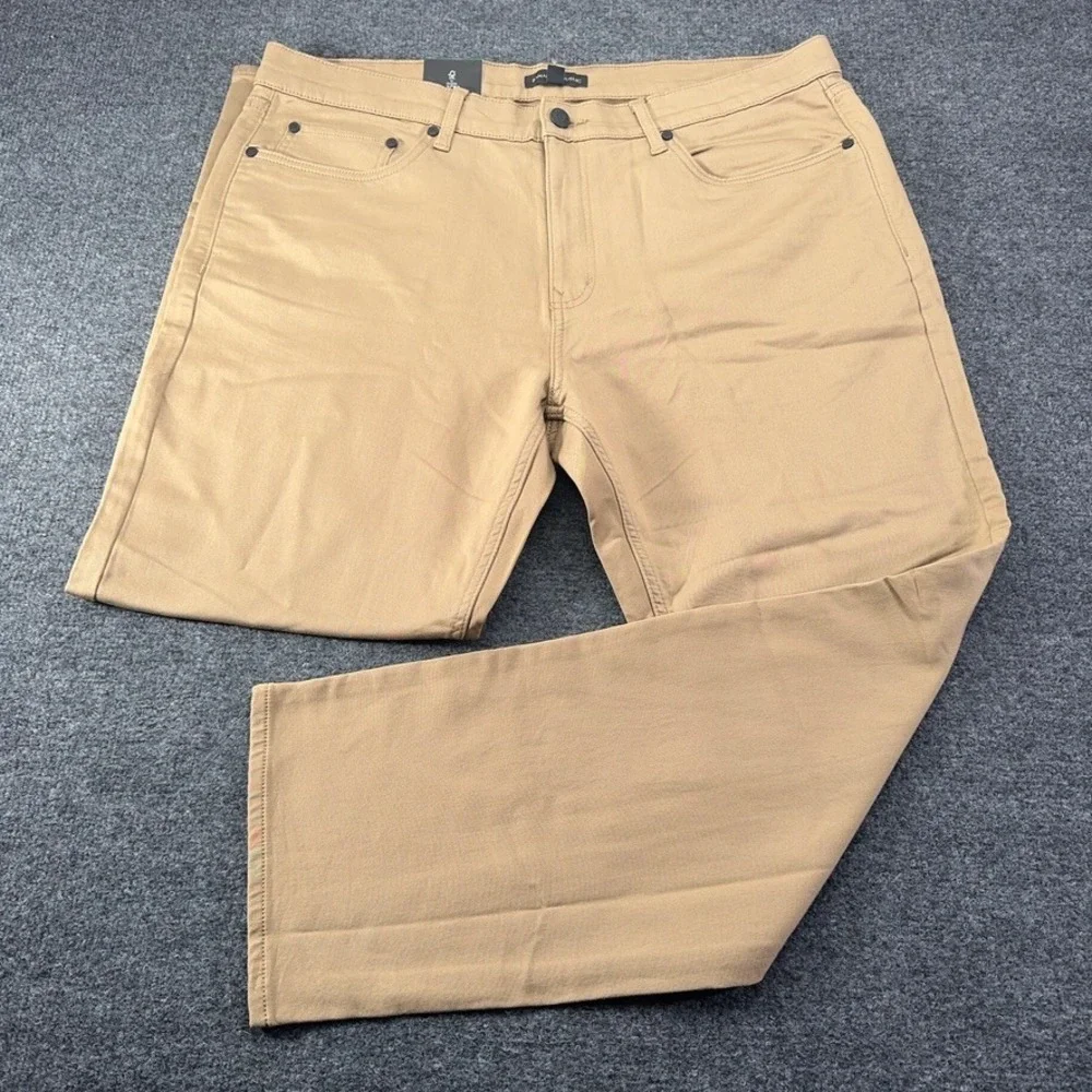 Banana Republic Mens 5 Pocket Pant Tan Khaki Straight Leg 38x30 NWT 1620338